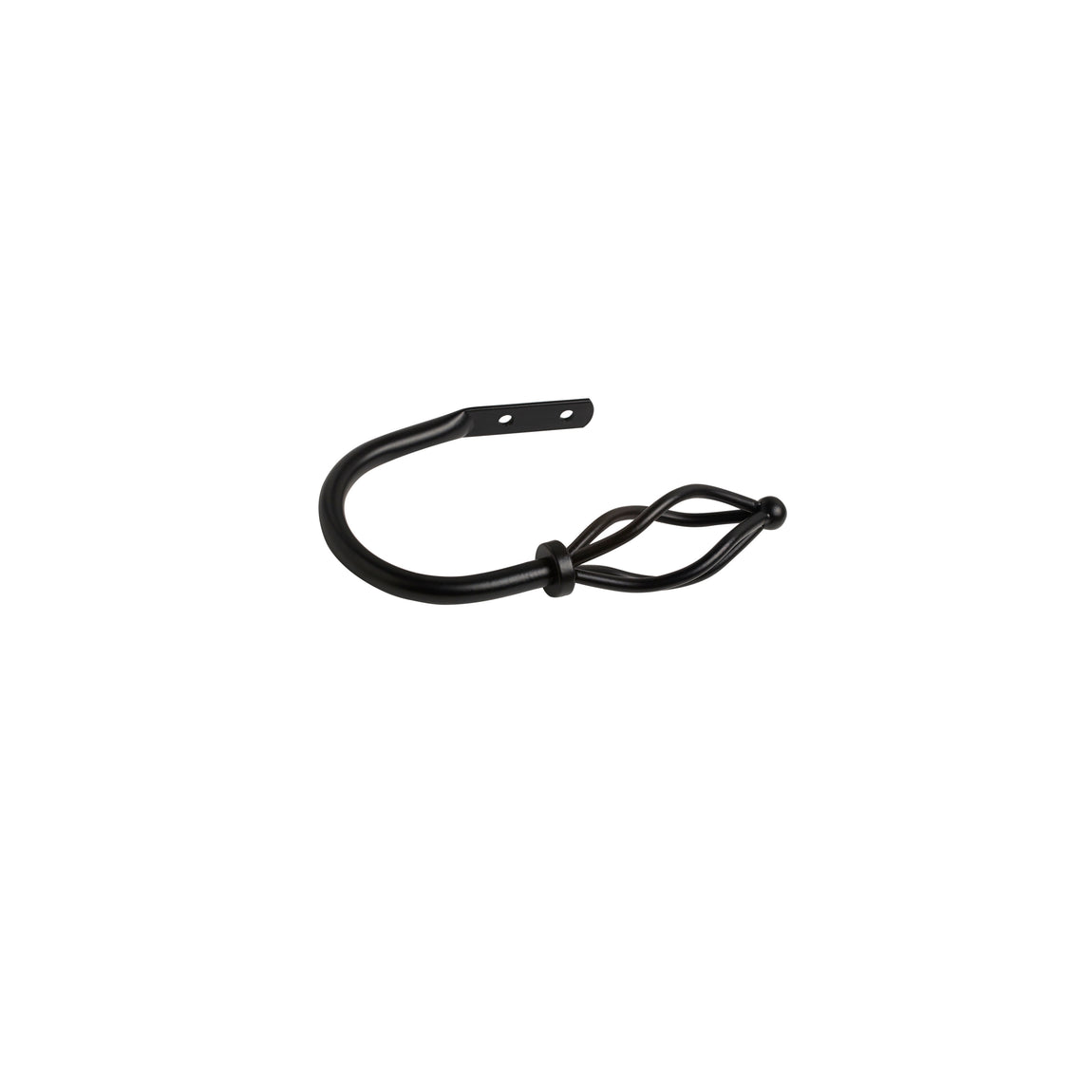 County 19mm Bay Window Curtain Poles Black