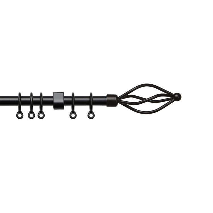 County 19mm Bay Window Curtain Poles
