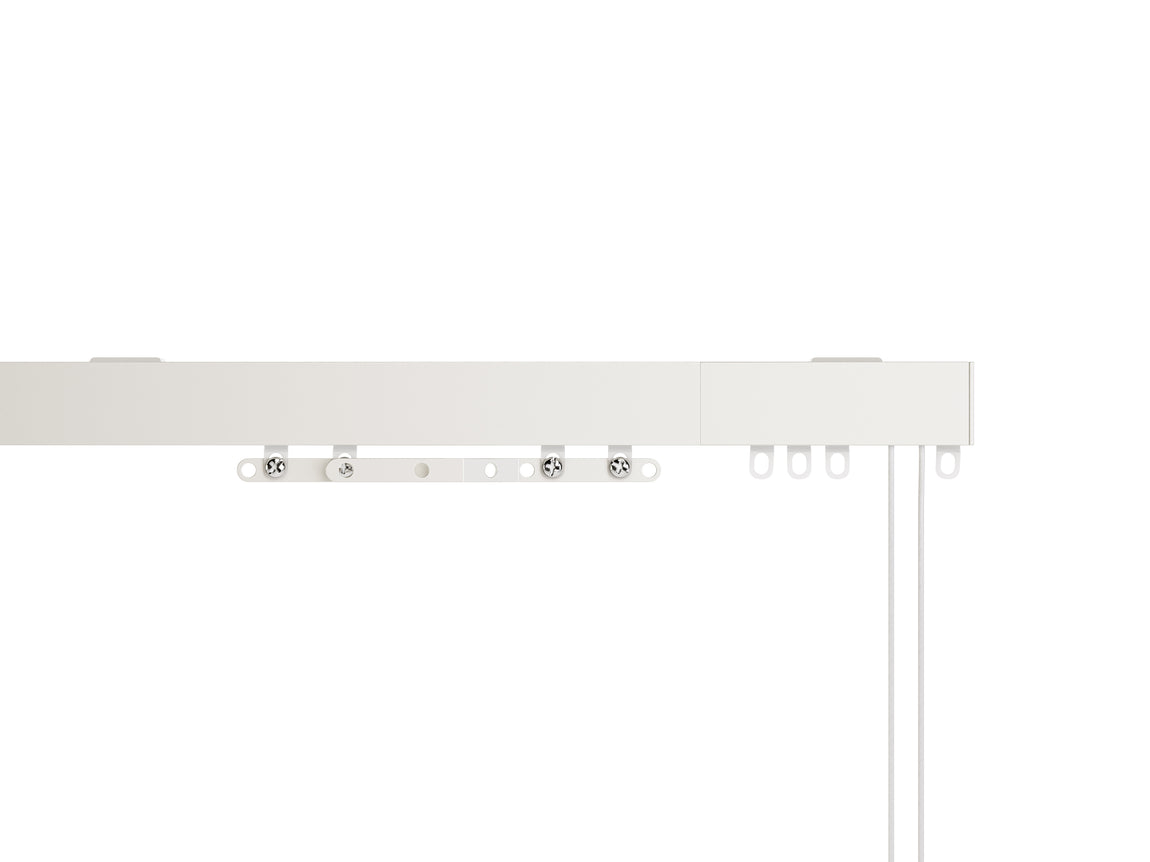 Contour Corded Aluminium Track Curtain Track White