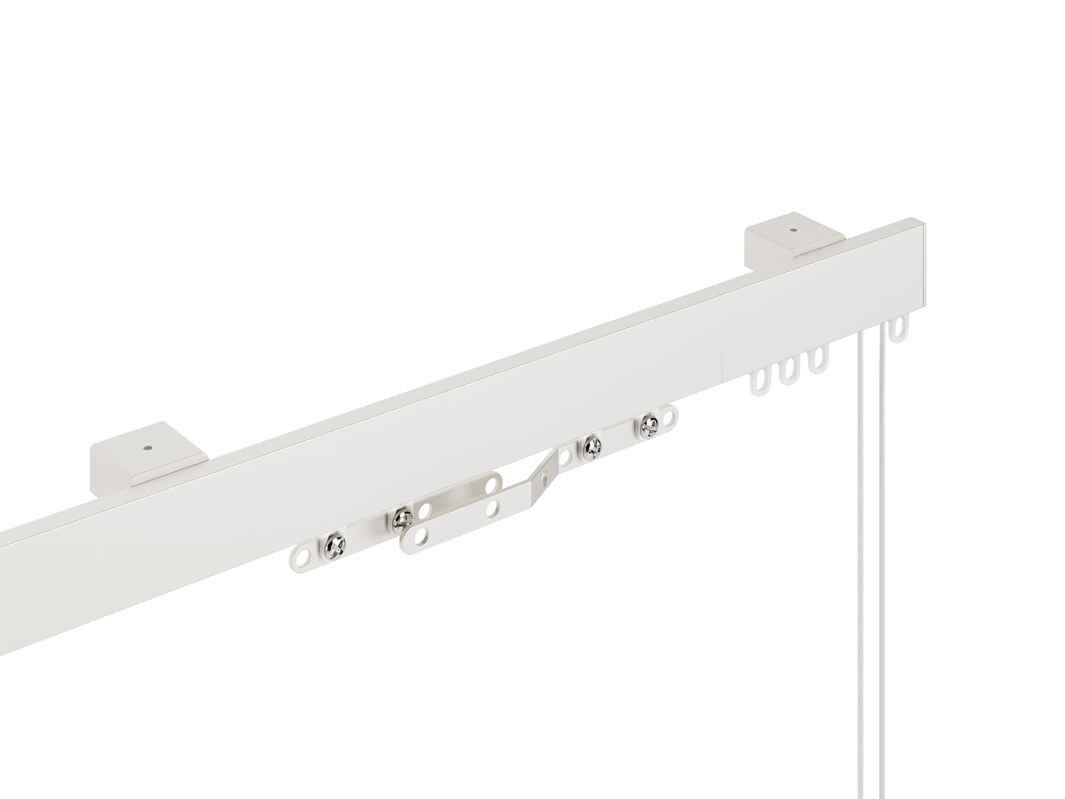 Contour Corded Aluminium Track Curtain Track White