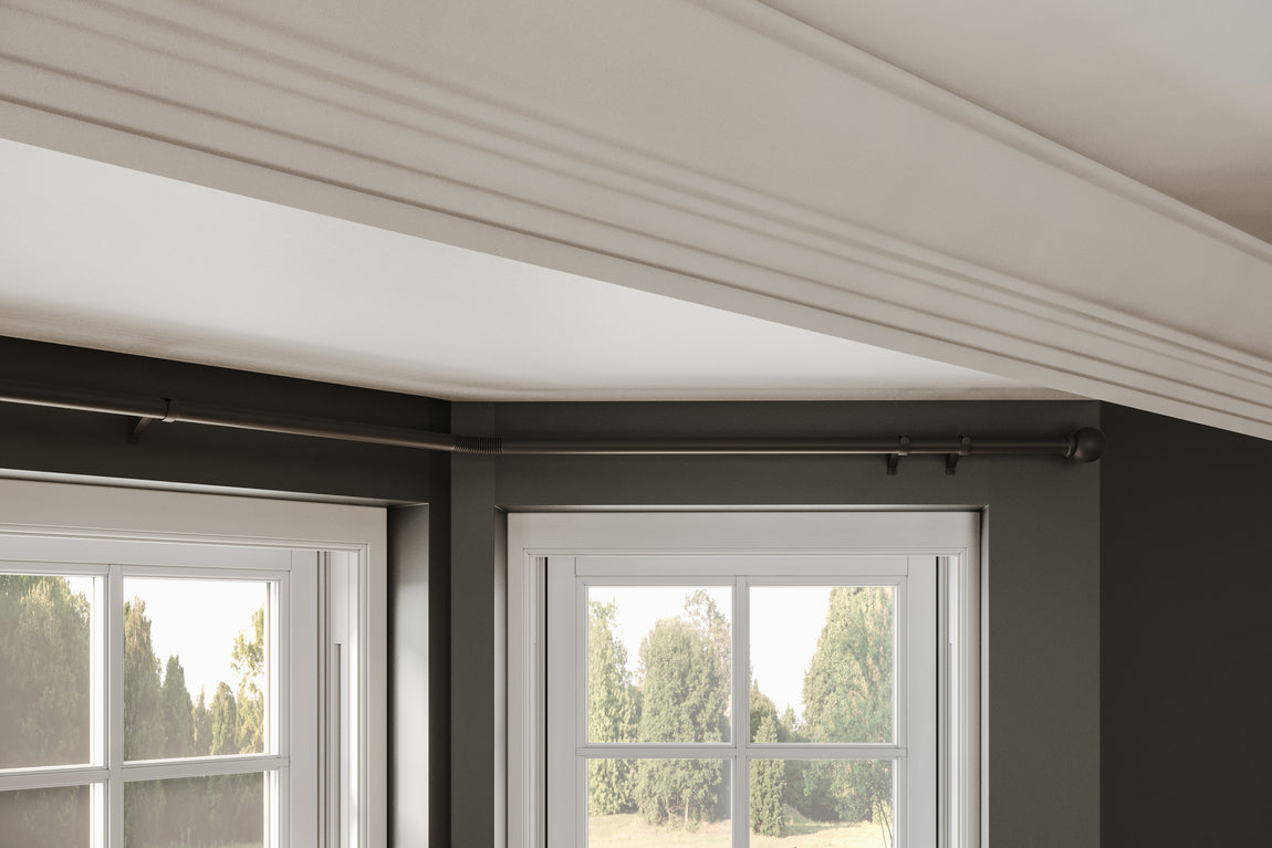 3 Sided Eyelet Bay Pole 400cm Black