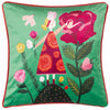 Kate Merritt Flower Girl Illustrated Filled Cushion 43cm x 43cm Multi