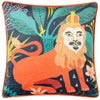 Kate Merritt Lion Illustrated Filled Cushion 43cm x 43cm Multi