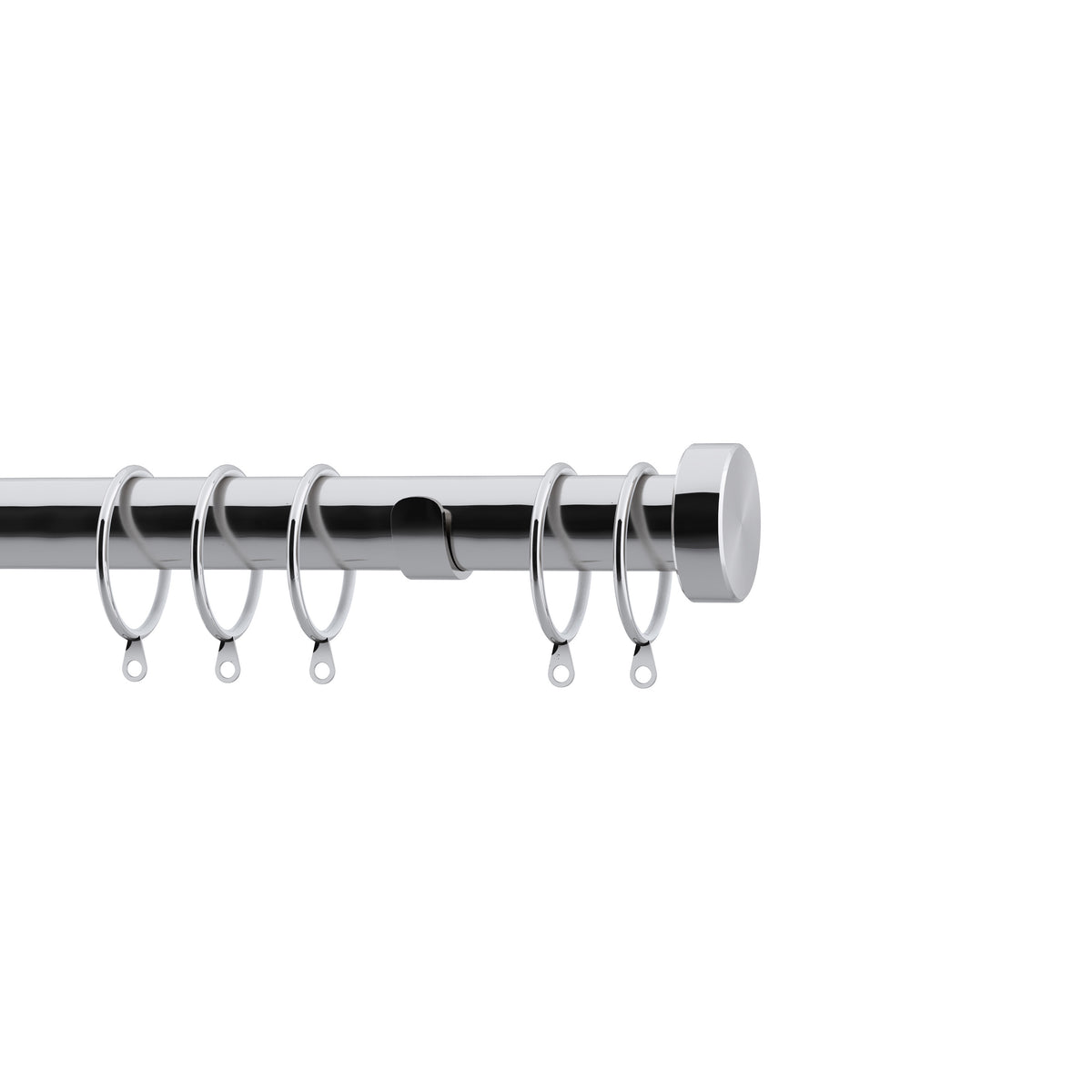 28mm Stud Curtain Pole Chrome