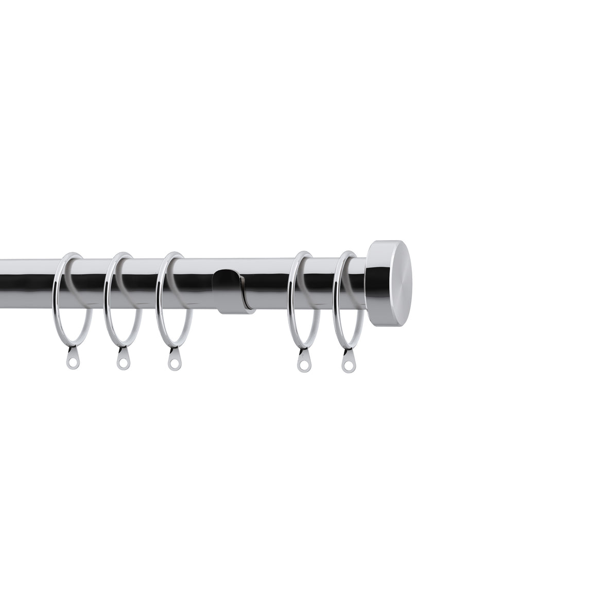 28mm Stud Curtain Pole Chrome