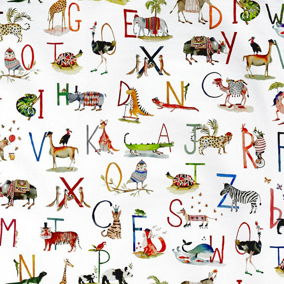 Prestigious Textiles Animal Alphabet Digital Fabric Paintbox