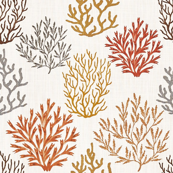 Prestigious Textiles Fistral Printed Fabric Coral