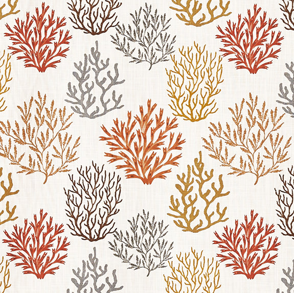 Prestigious Textiles Fistral Printed Fabric Coral
