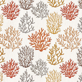 Prestigious Textiles Fistral Printed Fabric Coral