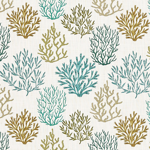 Prestigious Textiles Fistral Printed Fabric Aqua