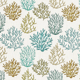 Prestigious Textiles Fistral Printed Fabric Aqua