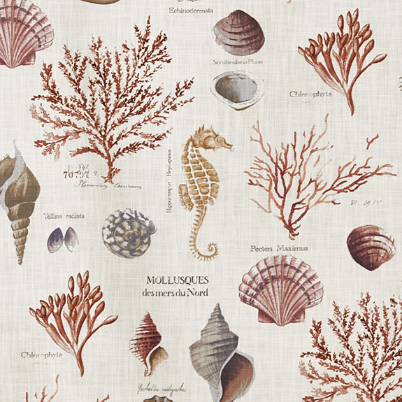 Prestigious Textiles St Helier Printed Fabric Coral