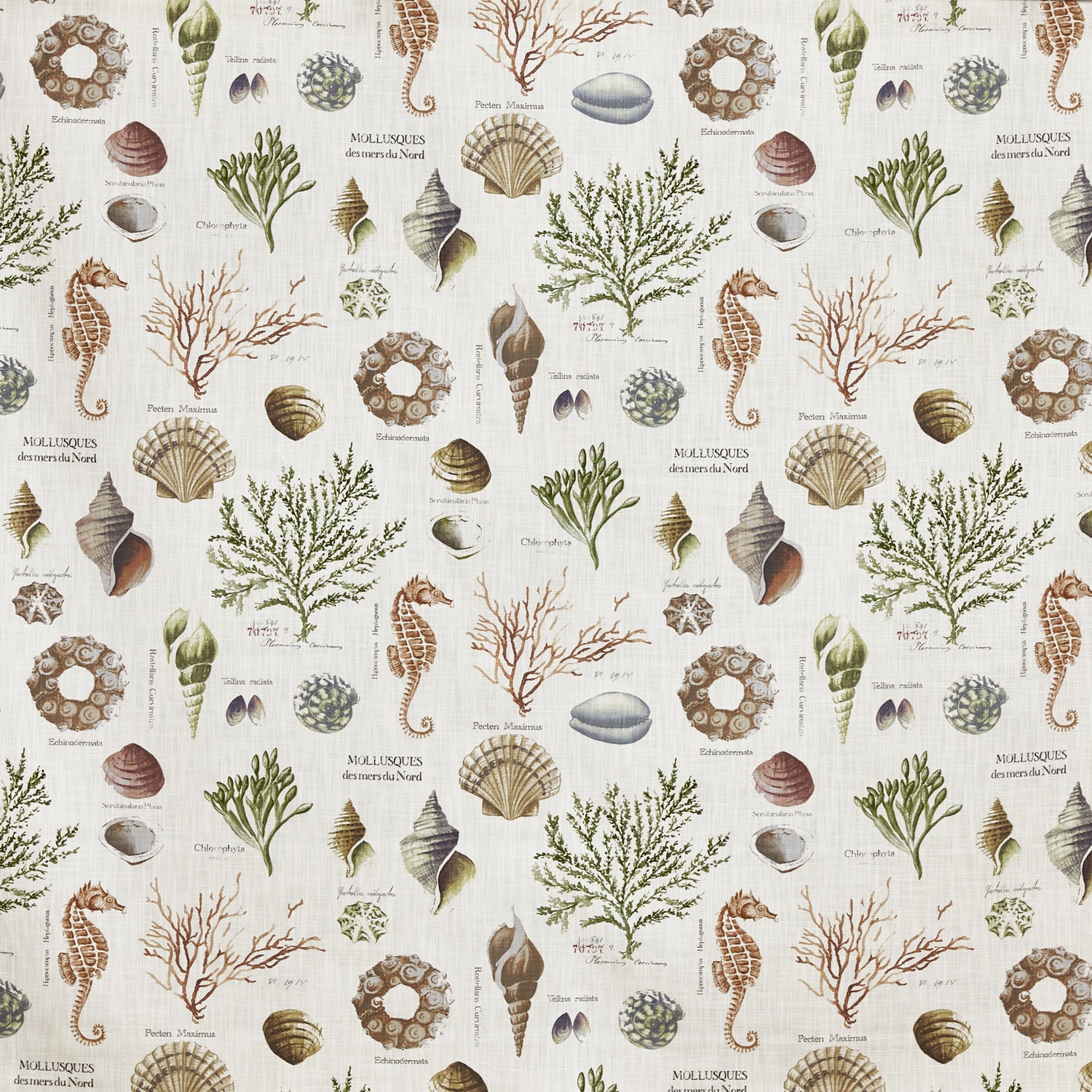 Prestigious Textiles St Helier Printed Fabric Sea Weed
