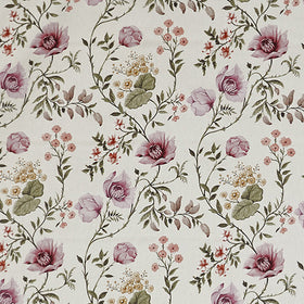Prestigious Textiles Longmoor Printed Fabric Rose