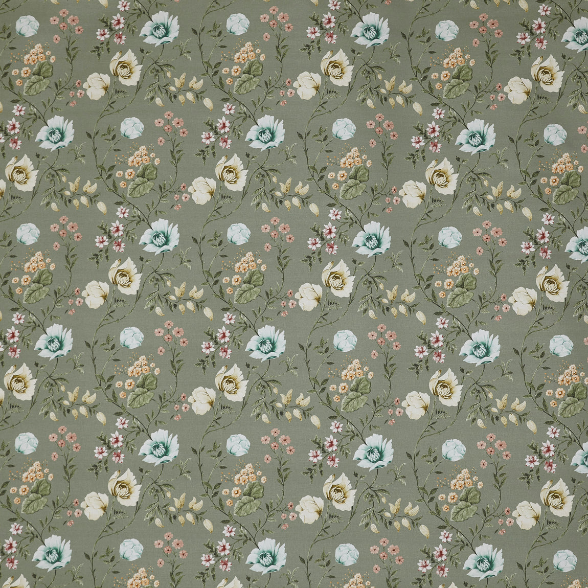 Prestigious Textiles Longmoor Printed Fabric Willow
