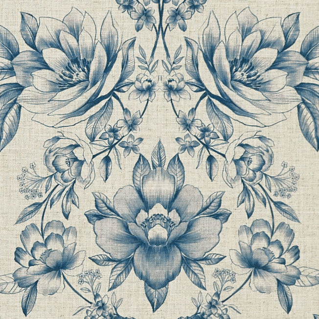 Prestigious Textiles Makassar Printed Fabric Cobalt