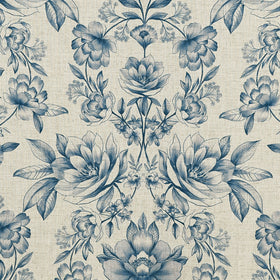 Prestigious Textiles Makassar Printed Fabric Cobalt