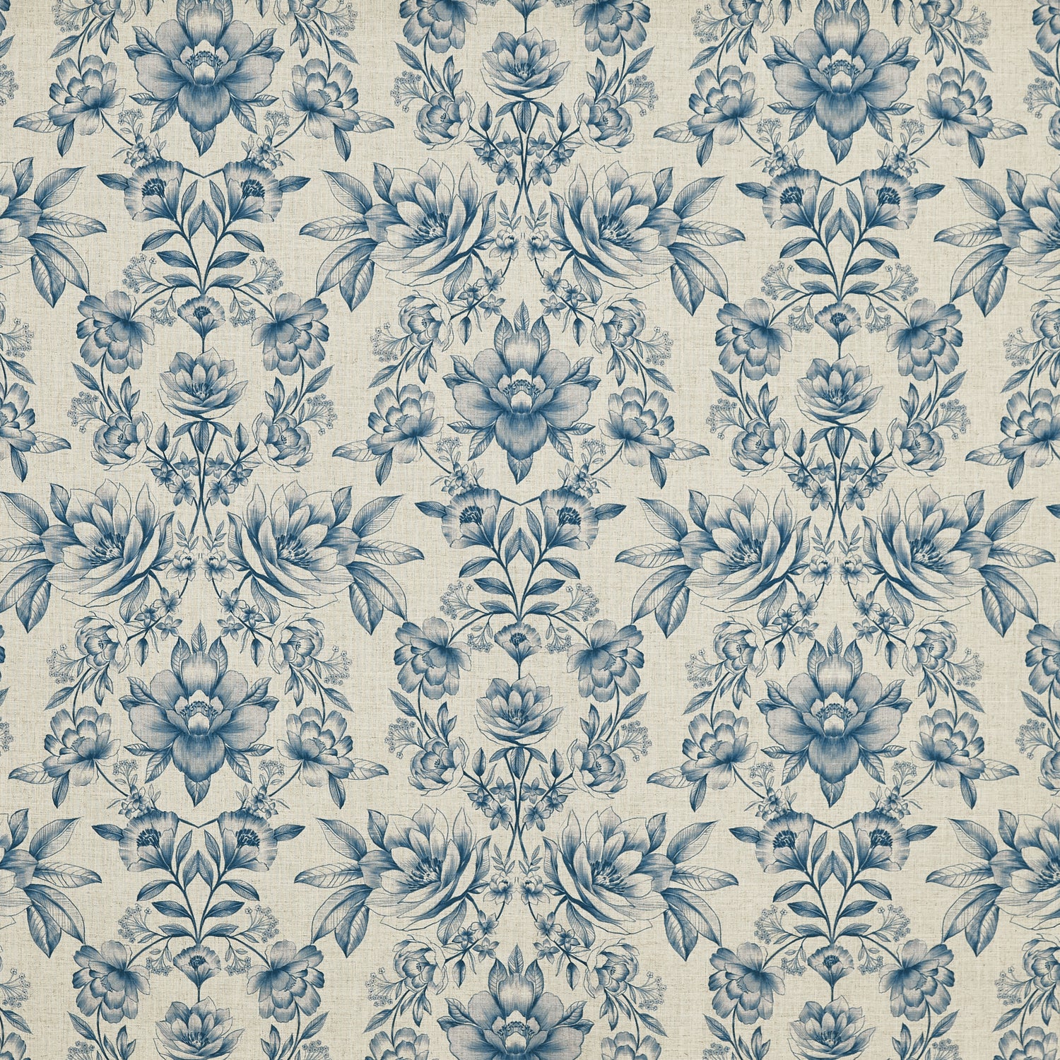 Prestigious Textiles Makassar Printed Fabric Cobalt