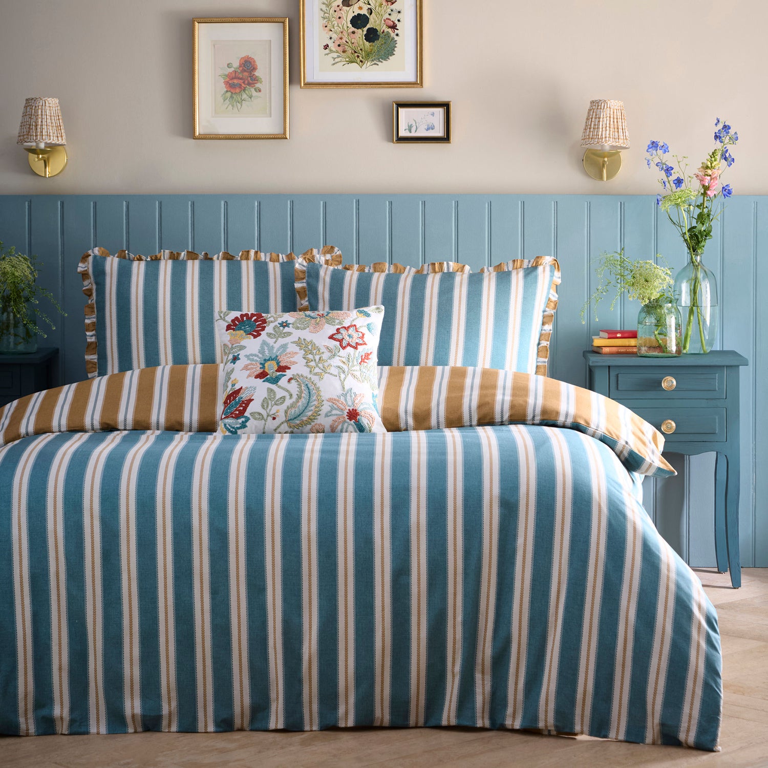 Appletree Amara Embroidered 43cmx43cm Filled Cushion Multi