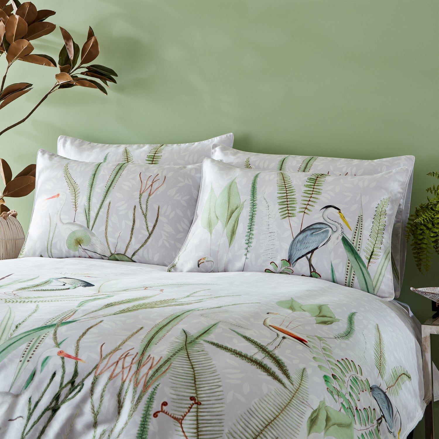 Paoletti Aaliyah Botanical Duvet Cover Bedding Set Multi