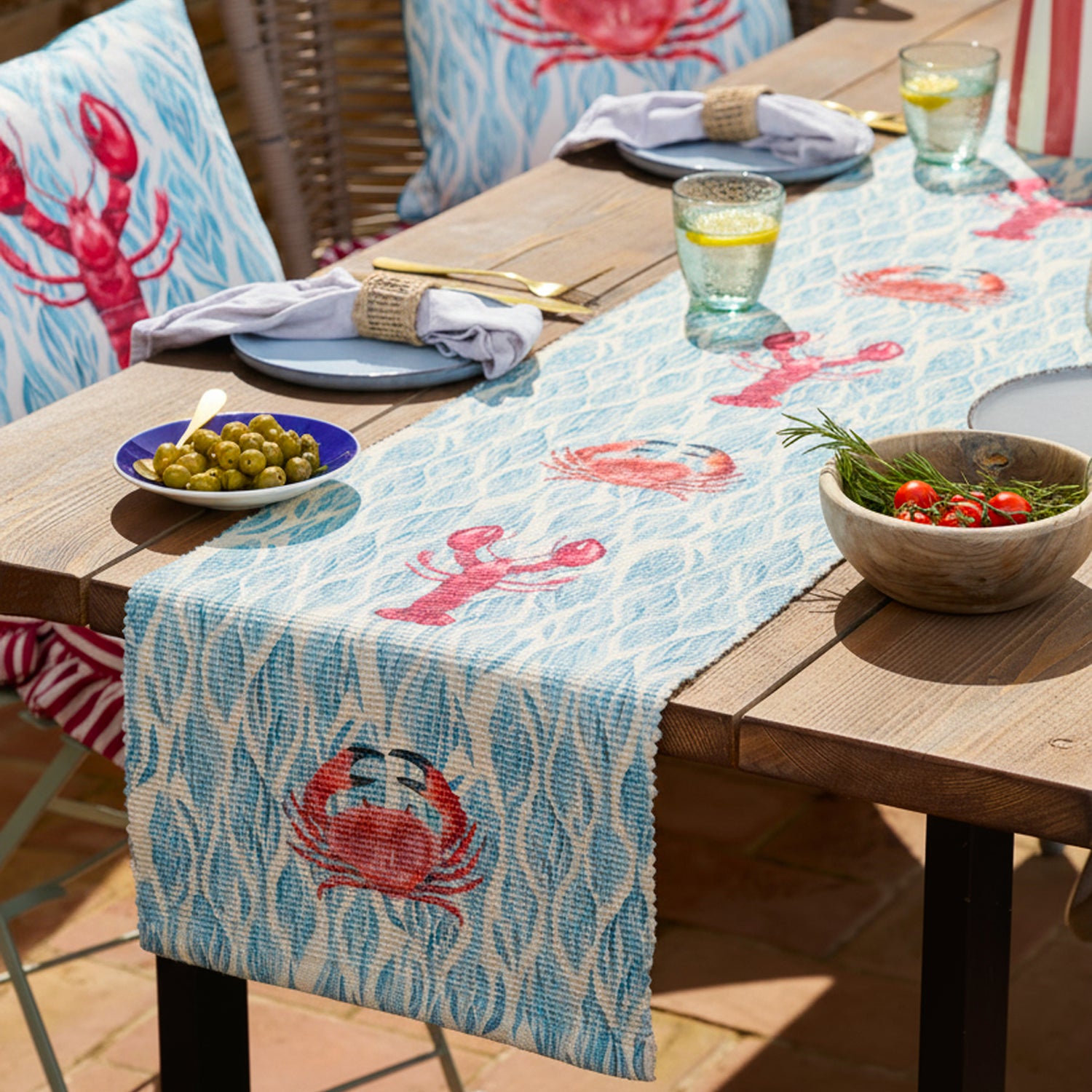 Wylder Abersoch 35cm x 220cm Outdoor Runner Marine