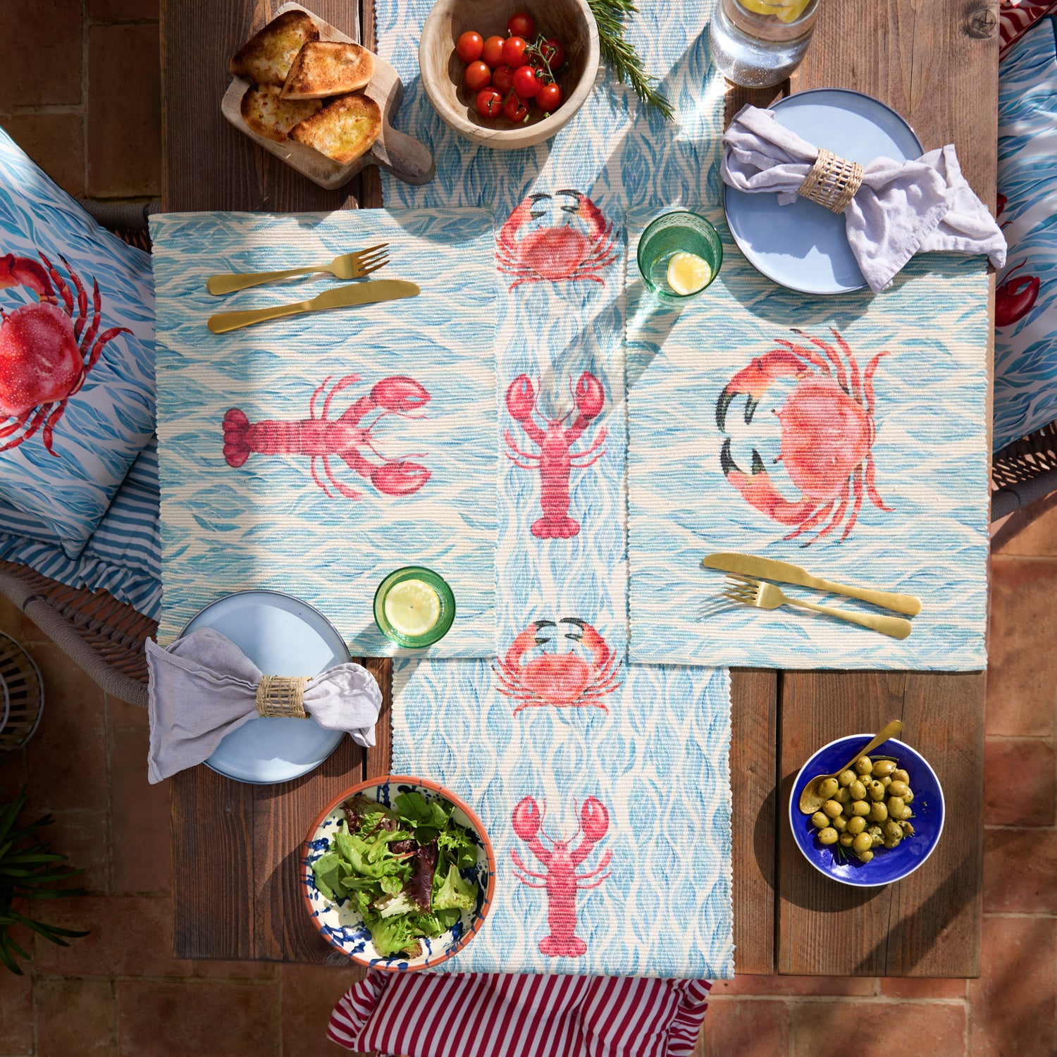 Wylder Abersoch 35cm x 220cm Outdoor Runner Marine