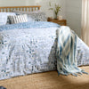 Abersoch Town Cotton Duvet Cover Bedding Set Sea Blue
