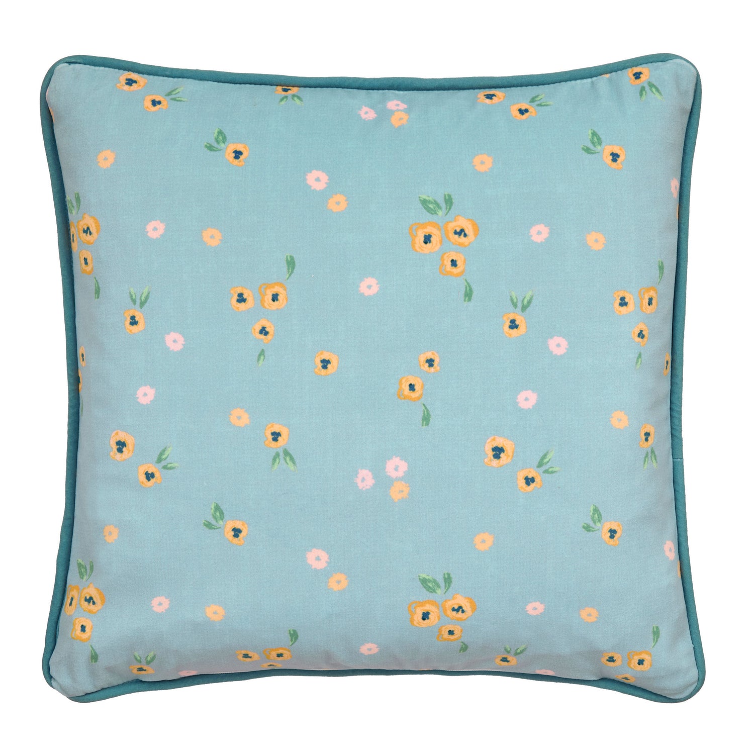 Dreams & Drapes Abstract Poppy Velvet Touch 43cm x 43cm Filled Cushion Red