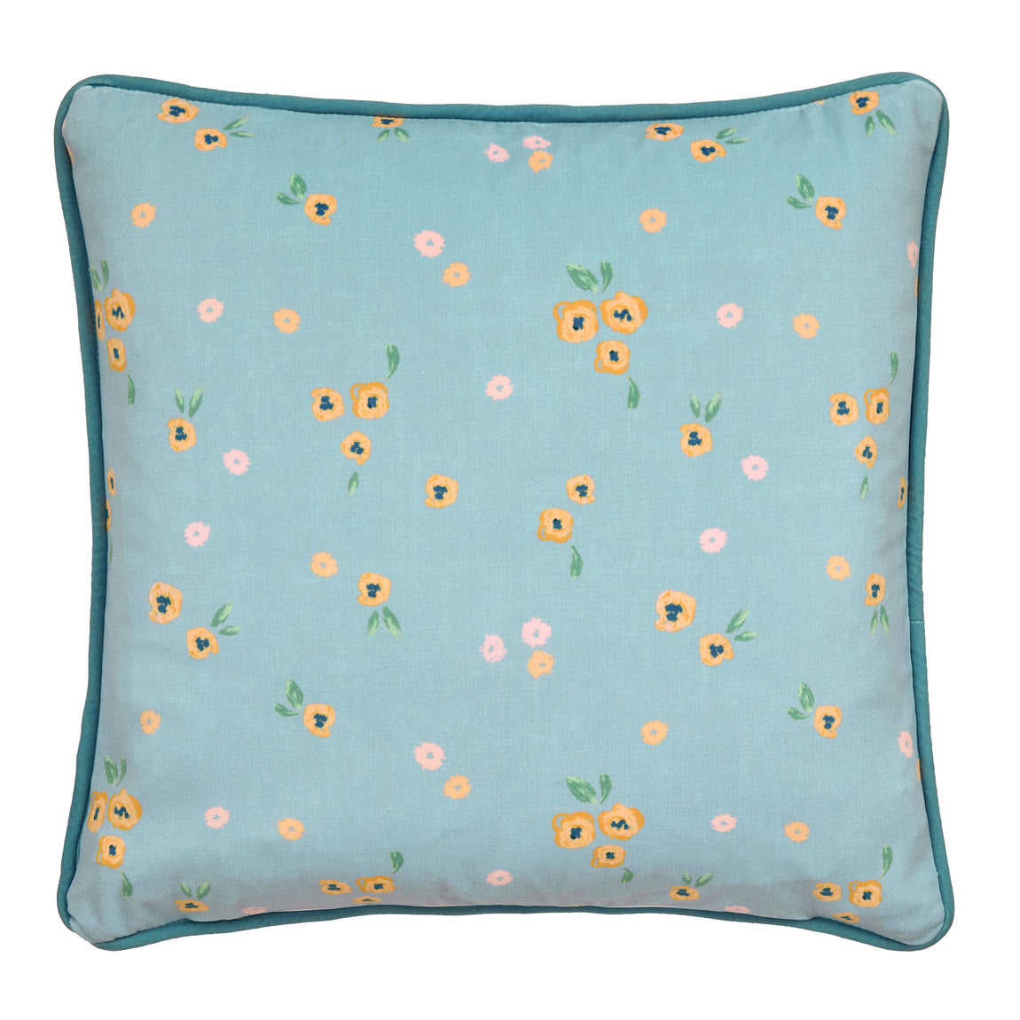 Dreams & Drapes Abstract Poppy Velvet Touch 43cm x 43cm Filled Cushion Red