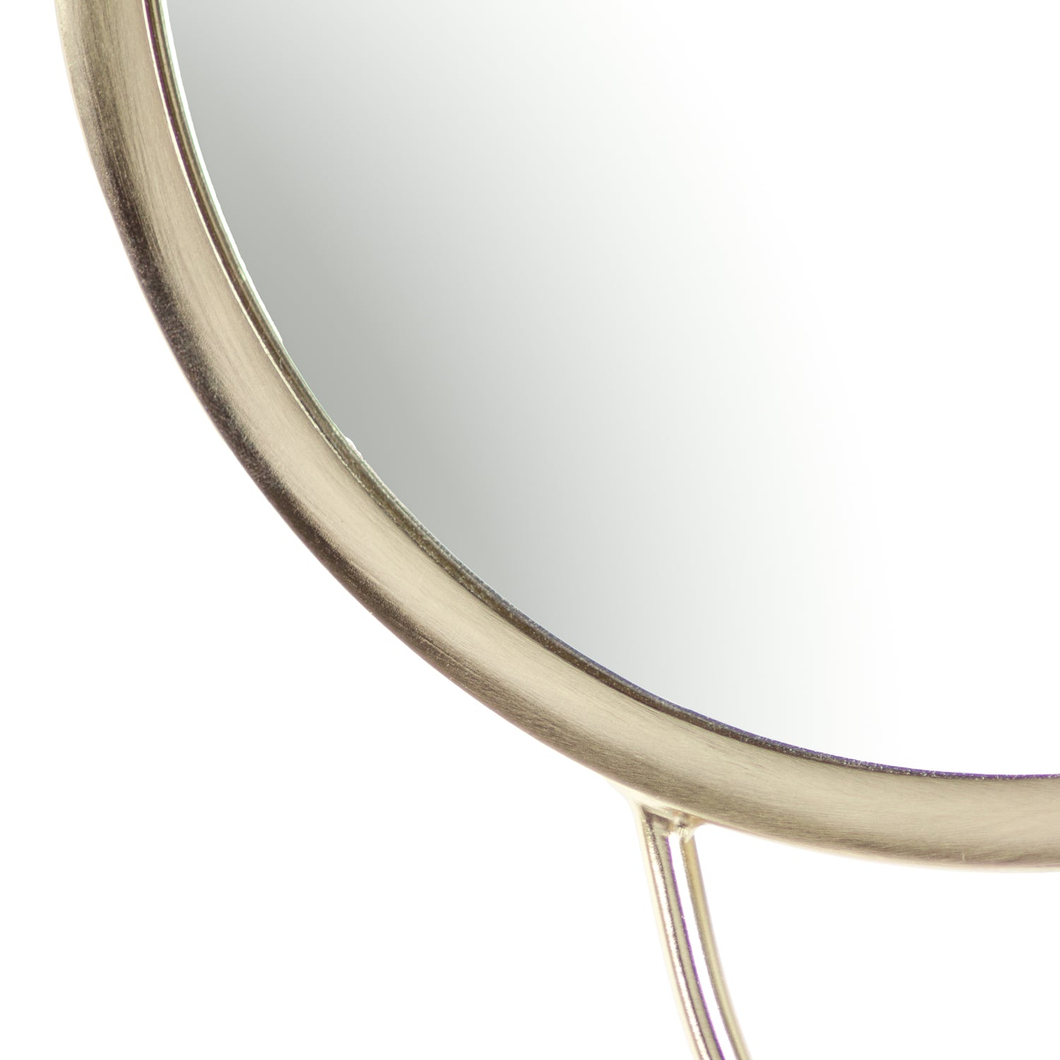 Abstract Double Round Circular Wall Mirror 30cm x 65cm Mirror Brass