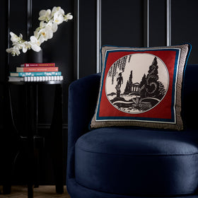 Laurence Llewelyn-Bowen Arcadia Velvet Touch 43cm x 43cm Filled Cushion Red