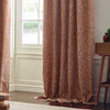 Morris & Co. Acorn Tonal Matt Jacquard Ready Made Pencil Pleat Curtains Brick