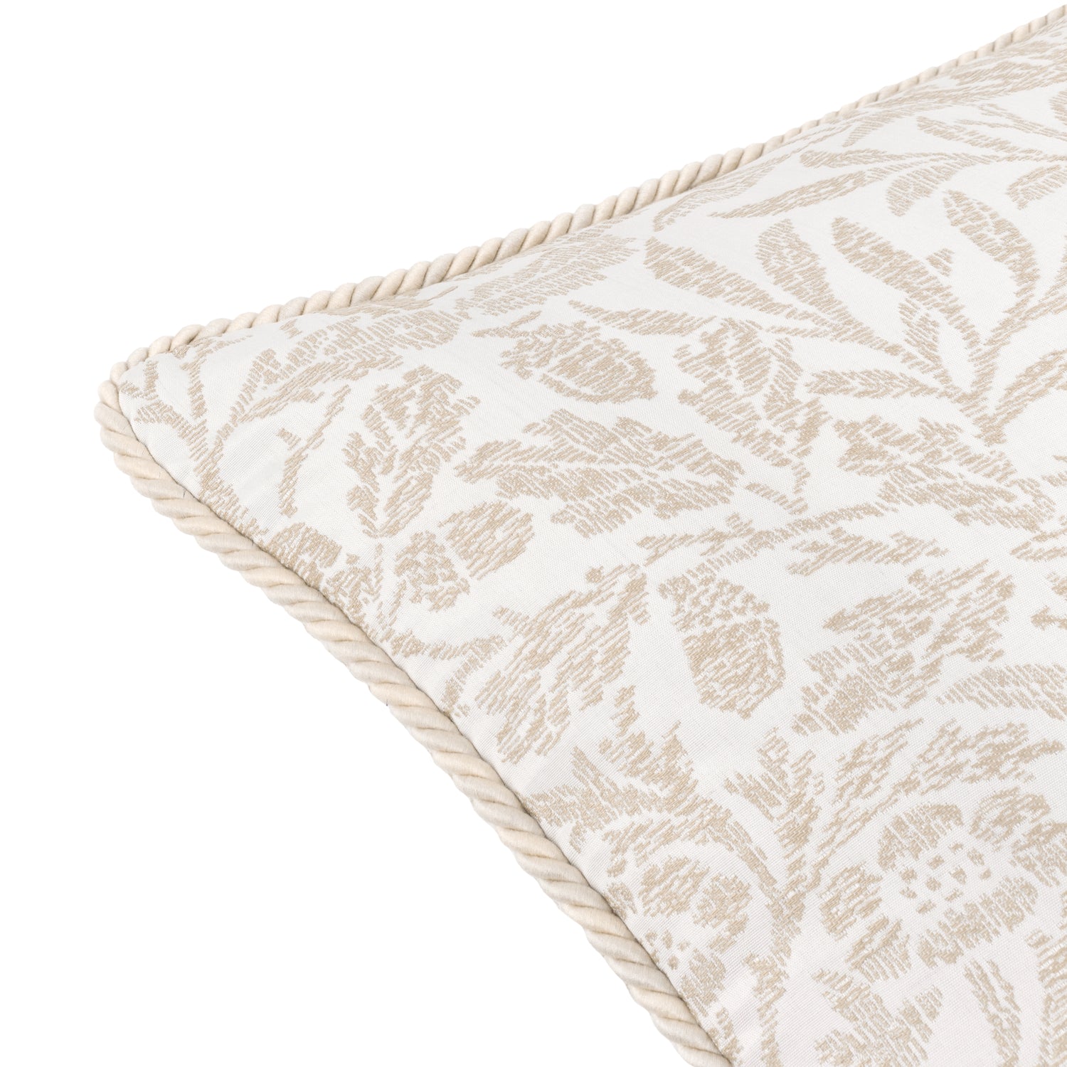 Morris & Co. Acorn Tonal Jacquard 50cm x 50cm Filled Cushion Ivory