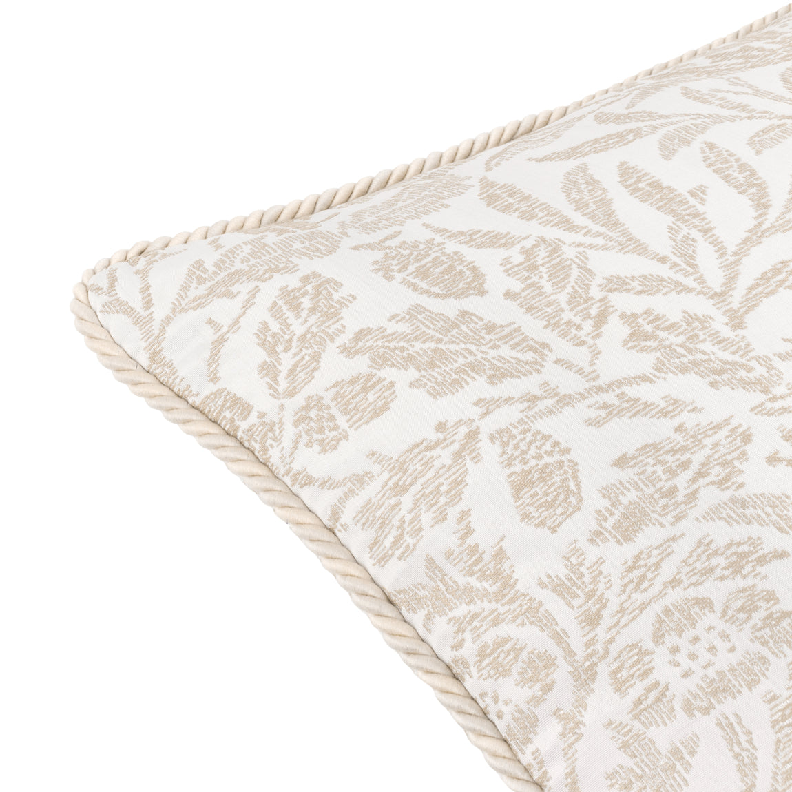 Morris & Co. Acorn Tonal Jacquard 50cm x 50cm Filled Cushion Ivory
