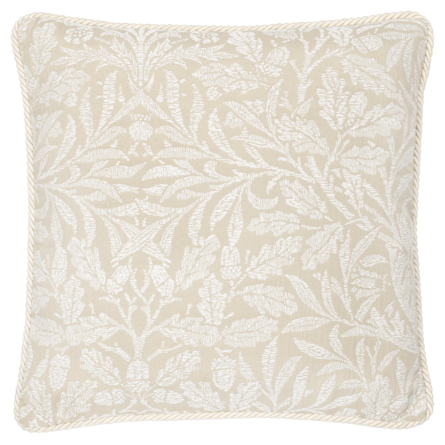 Morris & Co. Acorn Tonal Jacquard 50cm x 50cm Filled Cushion Linen