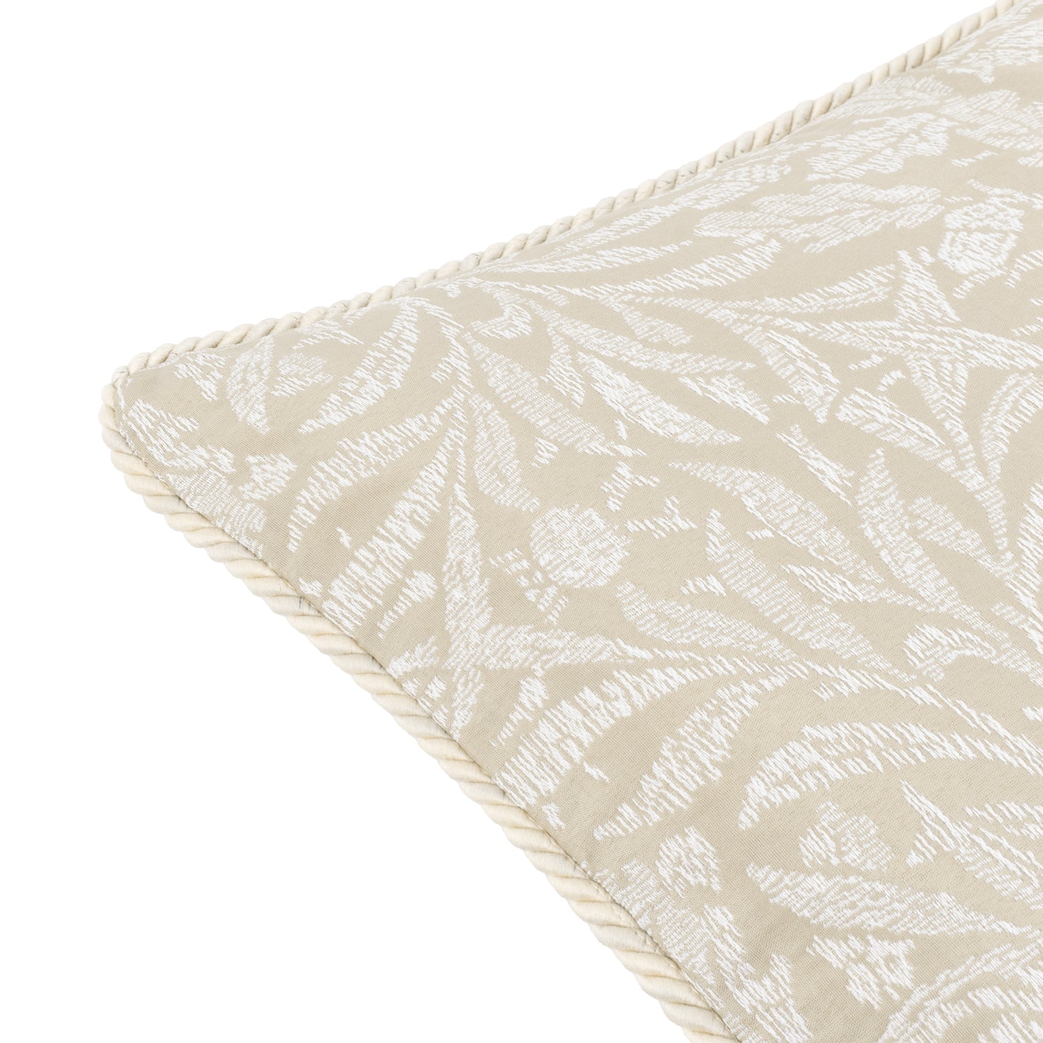 Morris & Co. Acorn Tonal Jacquard 50cm x 50cm Filled Cushion Linen