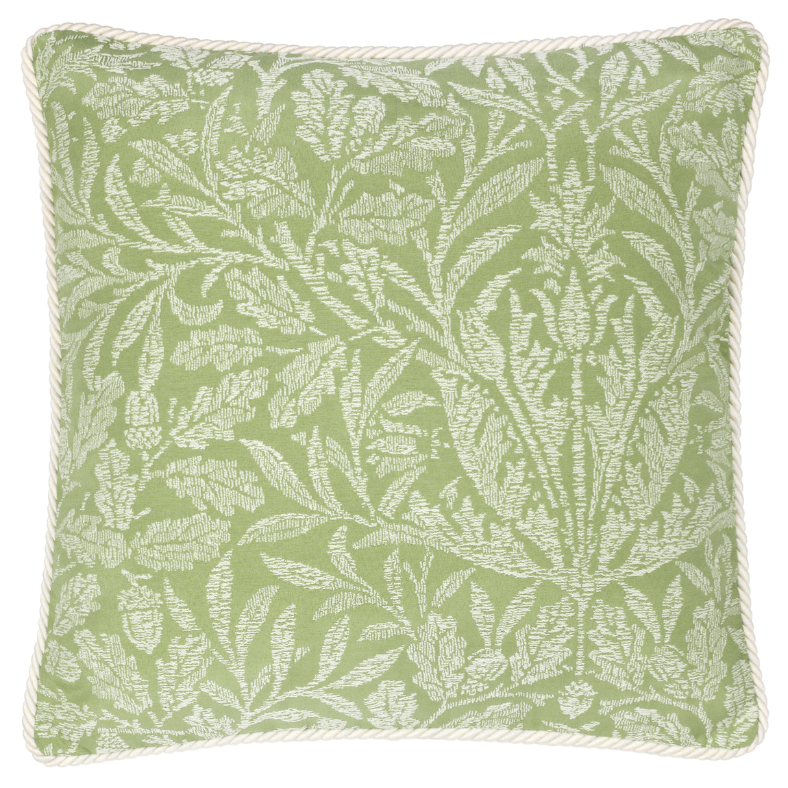 Morris & Co. Acorn Tonal Jacquard 50cm x 50cm Filled Cushion Sage