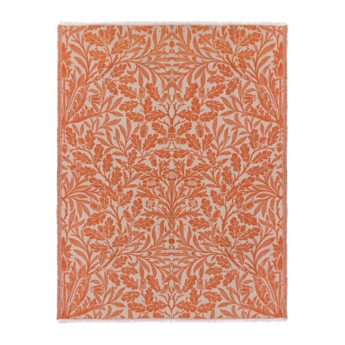 Morris & Co. Acorn Tonal Jacquard 130cm x 170cm Throw Brick