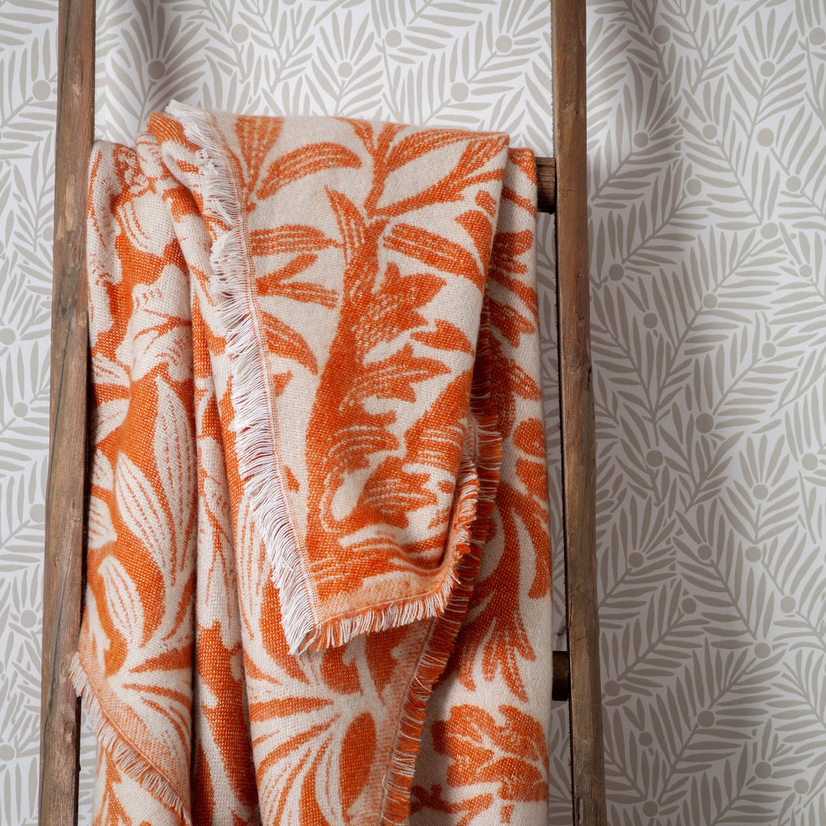 Morris & Co. Acorn Tonal Jacquard 130cm x 170cm Throw Brick