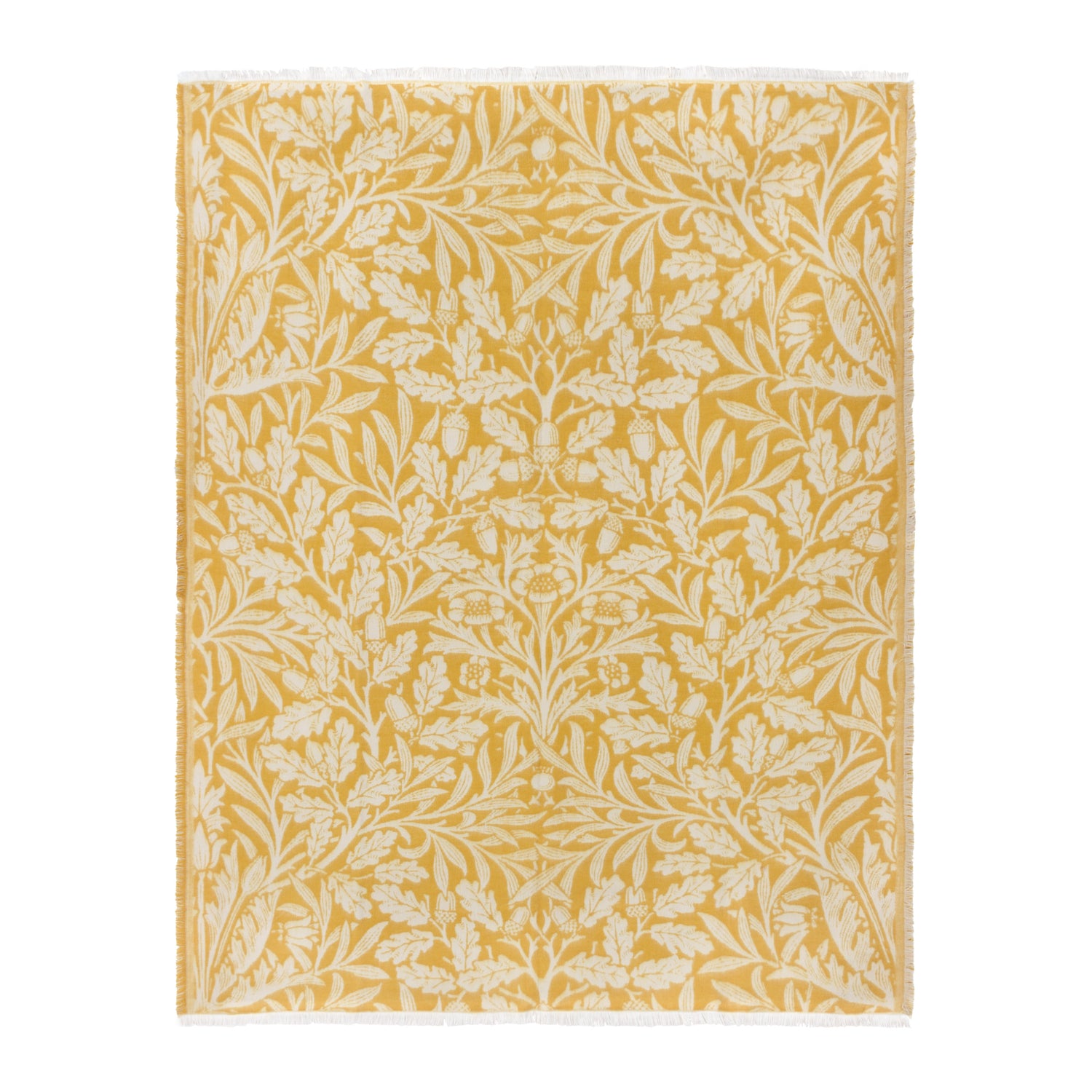Morris & Co. Acorn Tonal Jacquard 130cm x 170cm Throw Gold