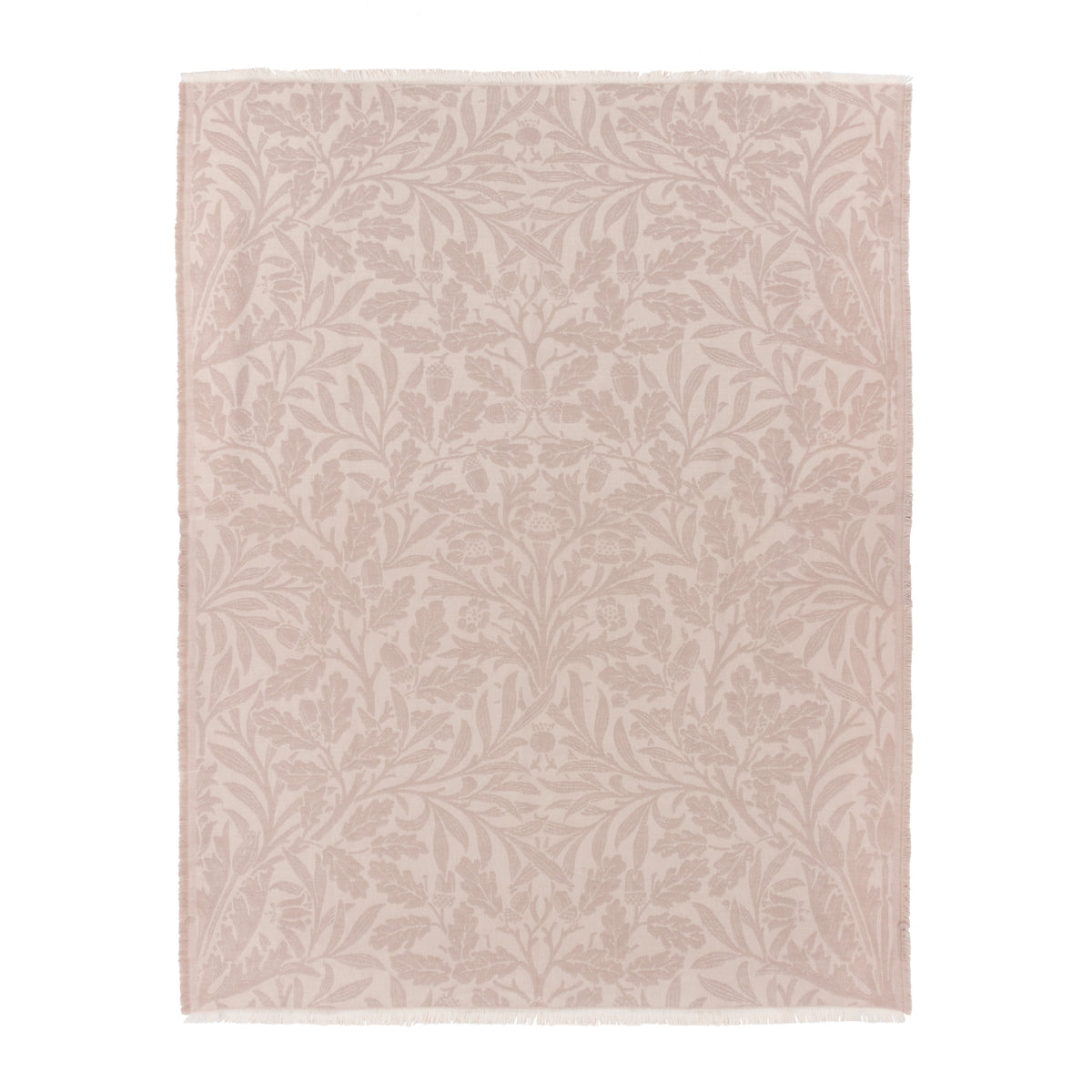 Morris & Co. Acorn Tonal Jacquard 130cm x 170cm Throw Linen