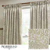 Morris & Co. Acorn Multi Floral Jacquard Chenille Ready Made Pencil Pleat Curtains Stone Sage