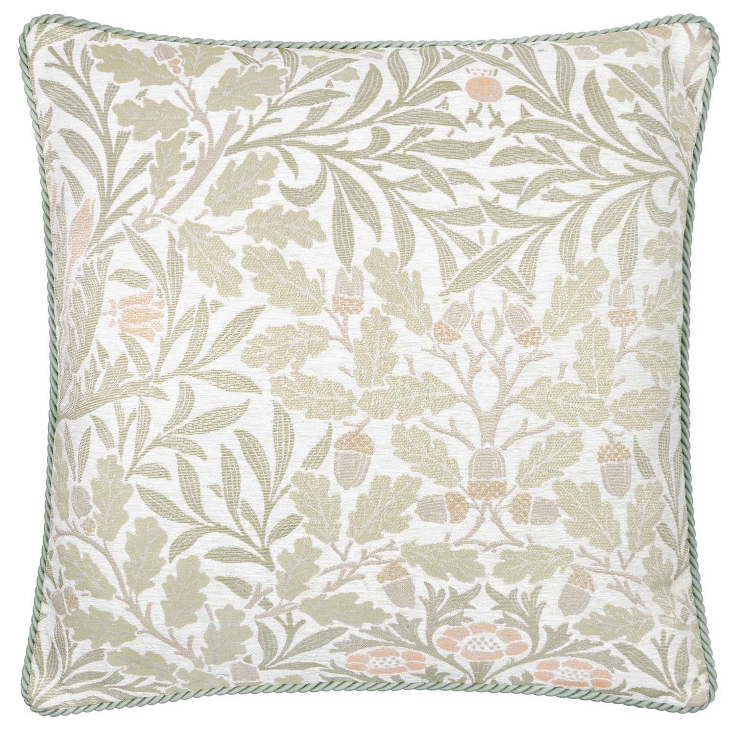 Morris & Co. Acorn Multi Jacquard 55cm x 55cm Filled Cushion Stone Sage