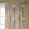 Sanderson Adele Floral Chenille Ready Made Pencil Pleat Curtains Rose