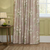 Sanderson Adele Floral Chenille Ready Made Pencil Pleat Curtains Rose