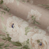 Sanderson Adele Floral Chenille Ready Made Pencil Pleat Curtains Rose