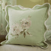 Sanderson Adele Floral Embroidered 45cm x 45cm Filled Cushion Sage