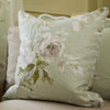 Sanderson Adele Floral Chenille 50cm x 50cm Filled Cushion Sage