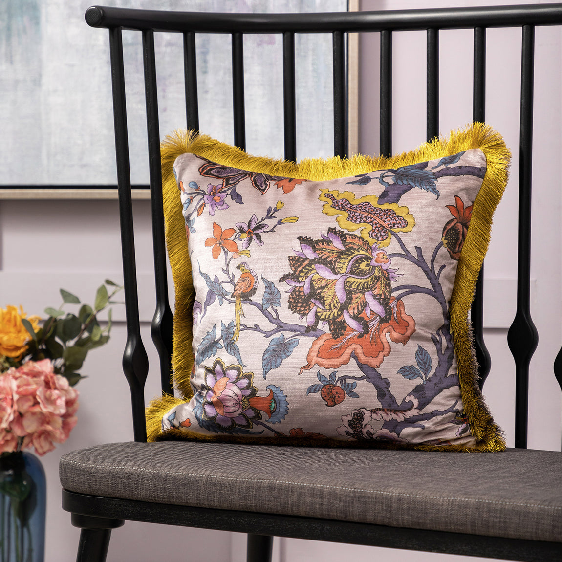 Voyage Maison Adhira Feather Filled Cushion 55cm x 55cm Blush