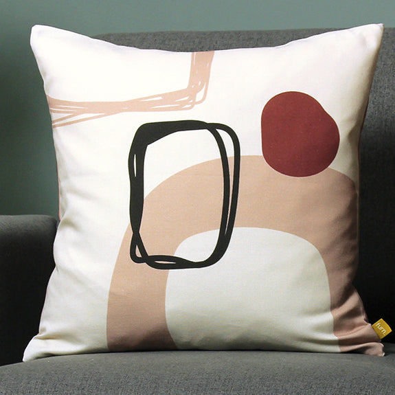 furn. Aida Printed 43cm x 43cm Filled Cushion Blush